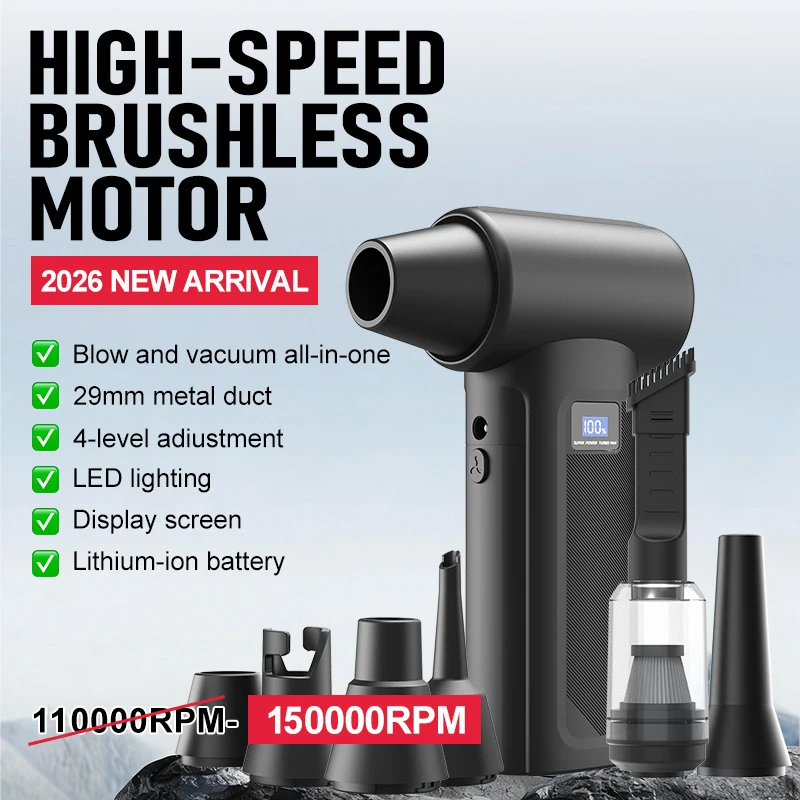 Home Automation Industry - Cordless Turbo Fan Blower 150000RPM Portable