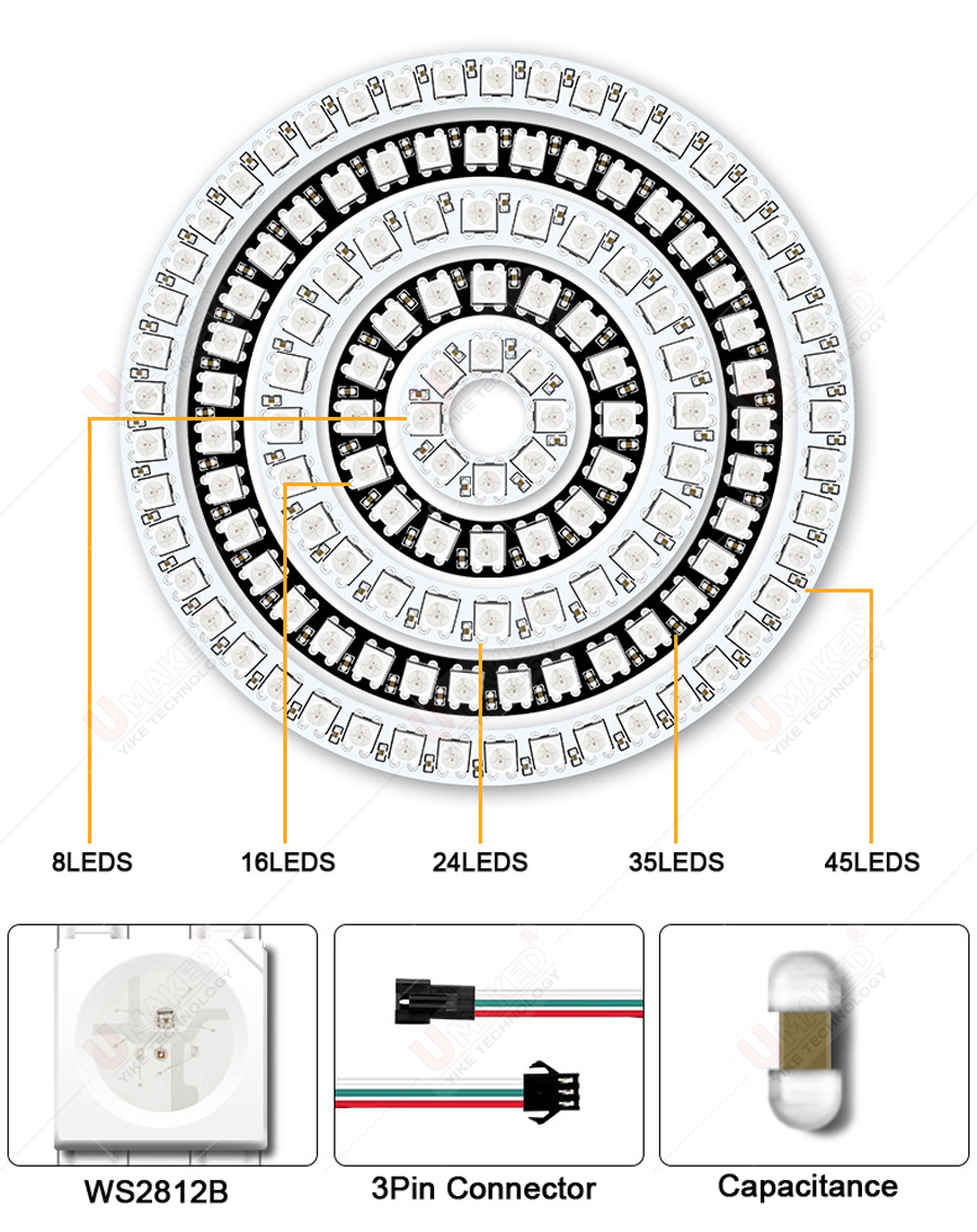2pcs WS2812B Individually Addr - Rgb Led Matrix 8X8 review and price