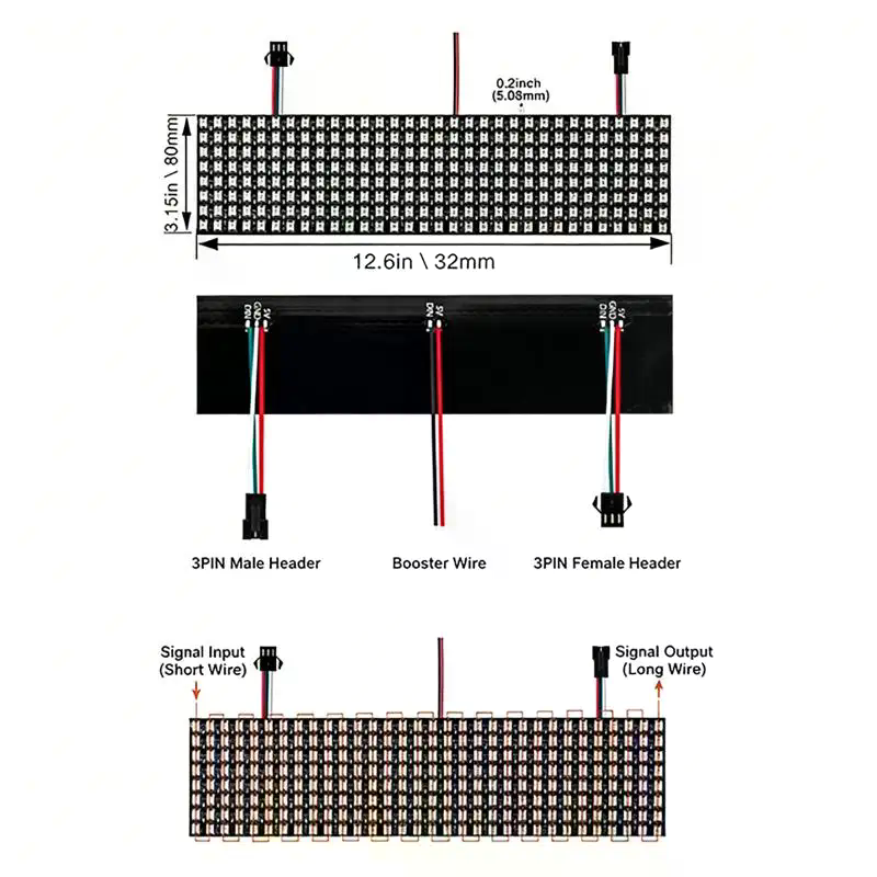 WS2812B Smart Pixel Module Mat - Rgb Led Matrix 8X8 review and price