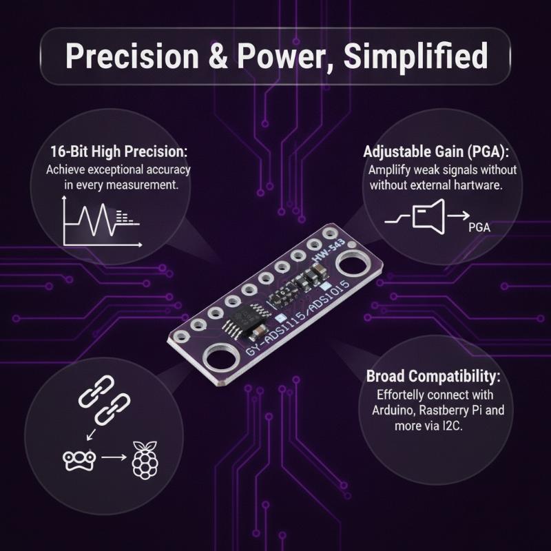 ADS1115 Adjustable Gain 16Bit  - Home Automation Systems Diy review and price